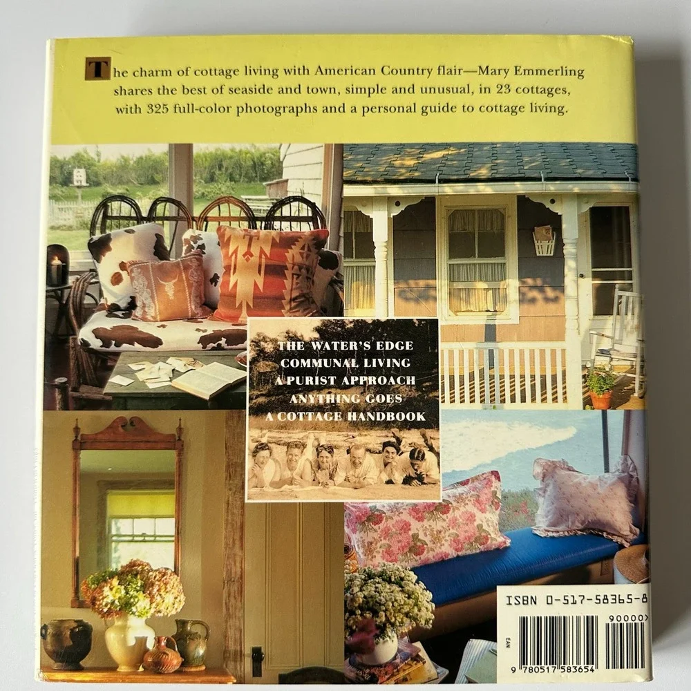 Mary Emmerling American Country Cottages 1993 Hardcover Clarkson Potter DJ VG‎